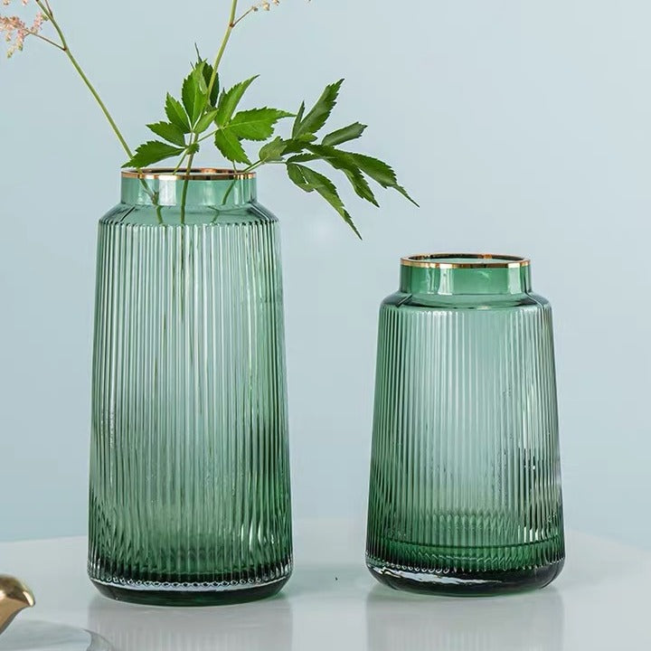 Decorative Glass Vase for Table Centerpiece