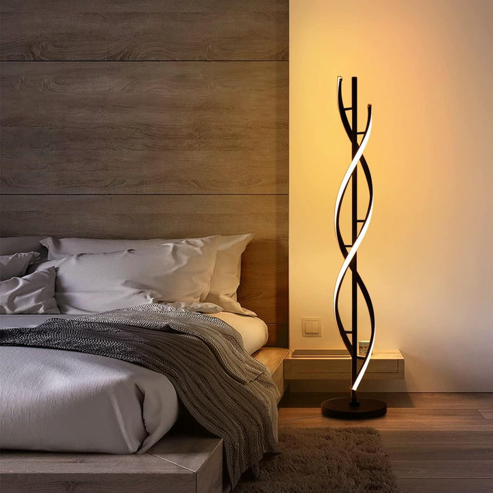 Artistic spiral floor lamp