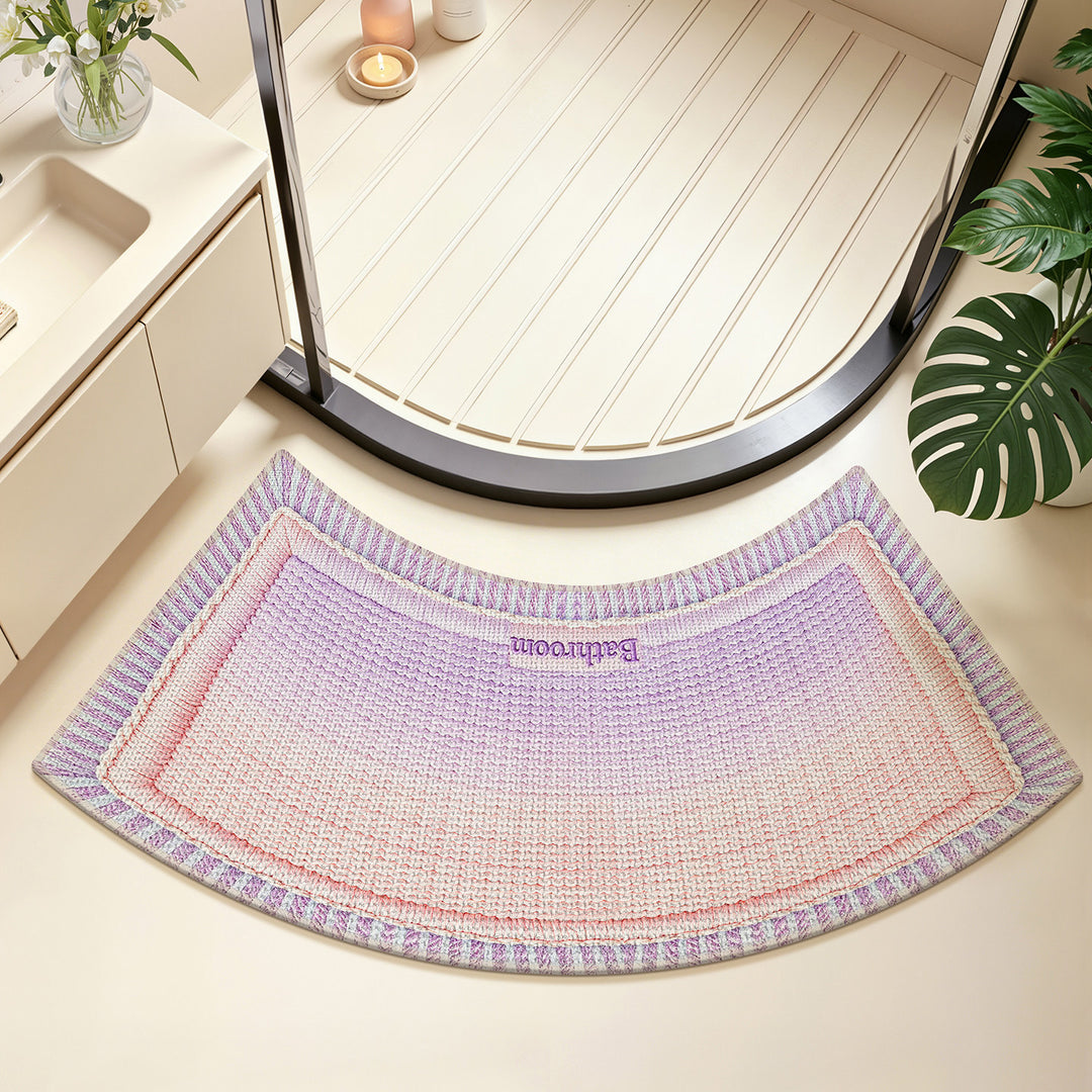 Elegant Curved Bath Mat