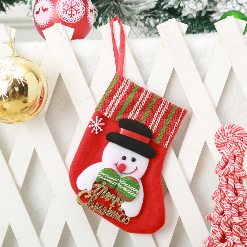 Festive Christmas stocking with reindeer motif