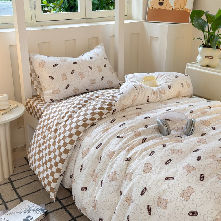 Whimsical Floral Print Duvet Cover Set