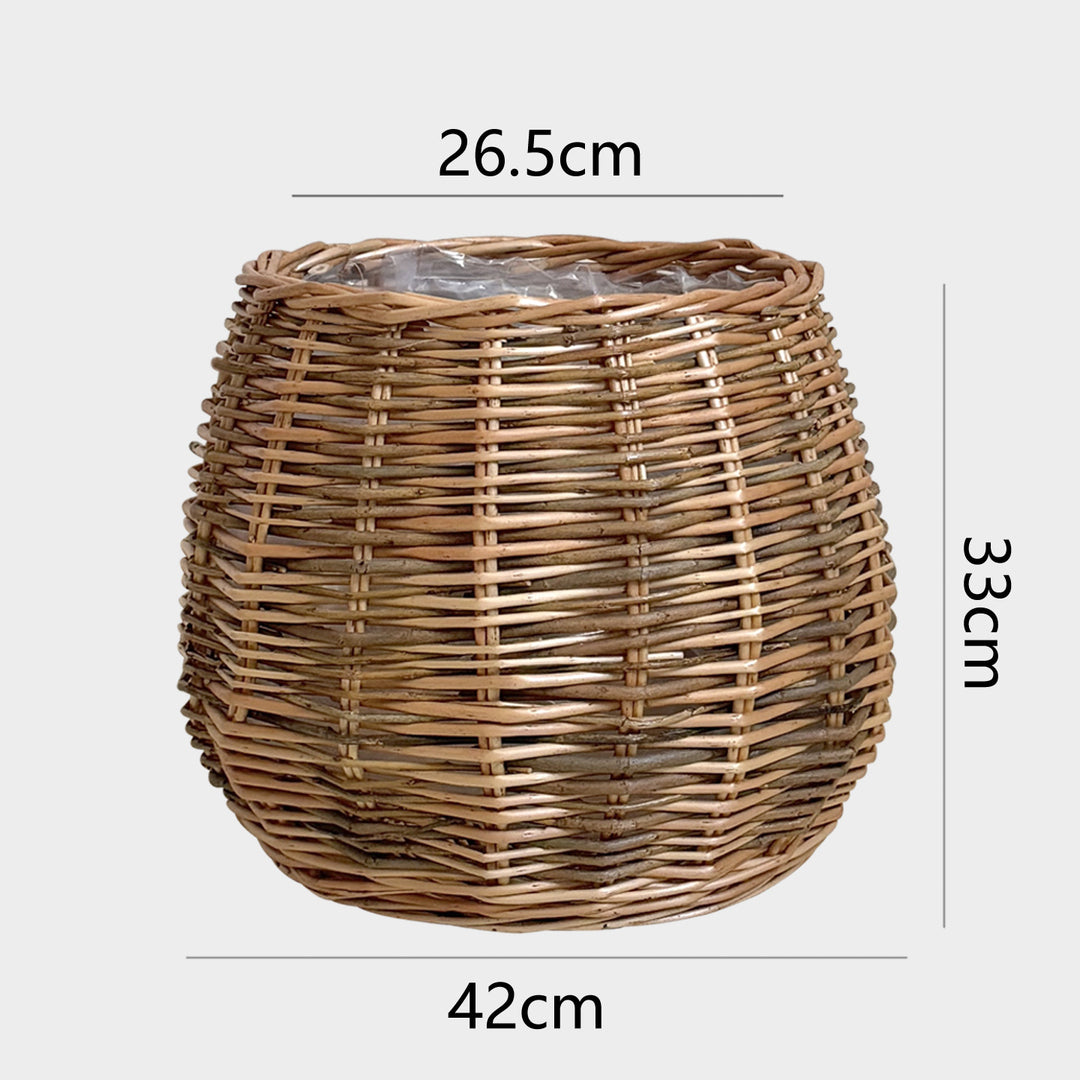 Handcrafted basket with natural flair