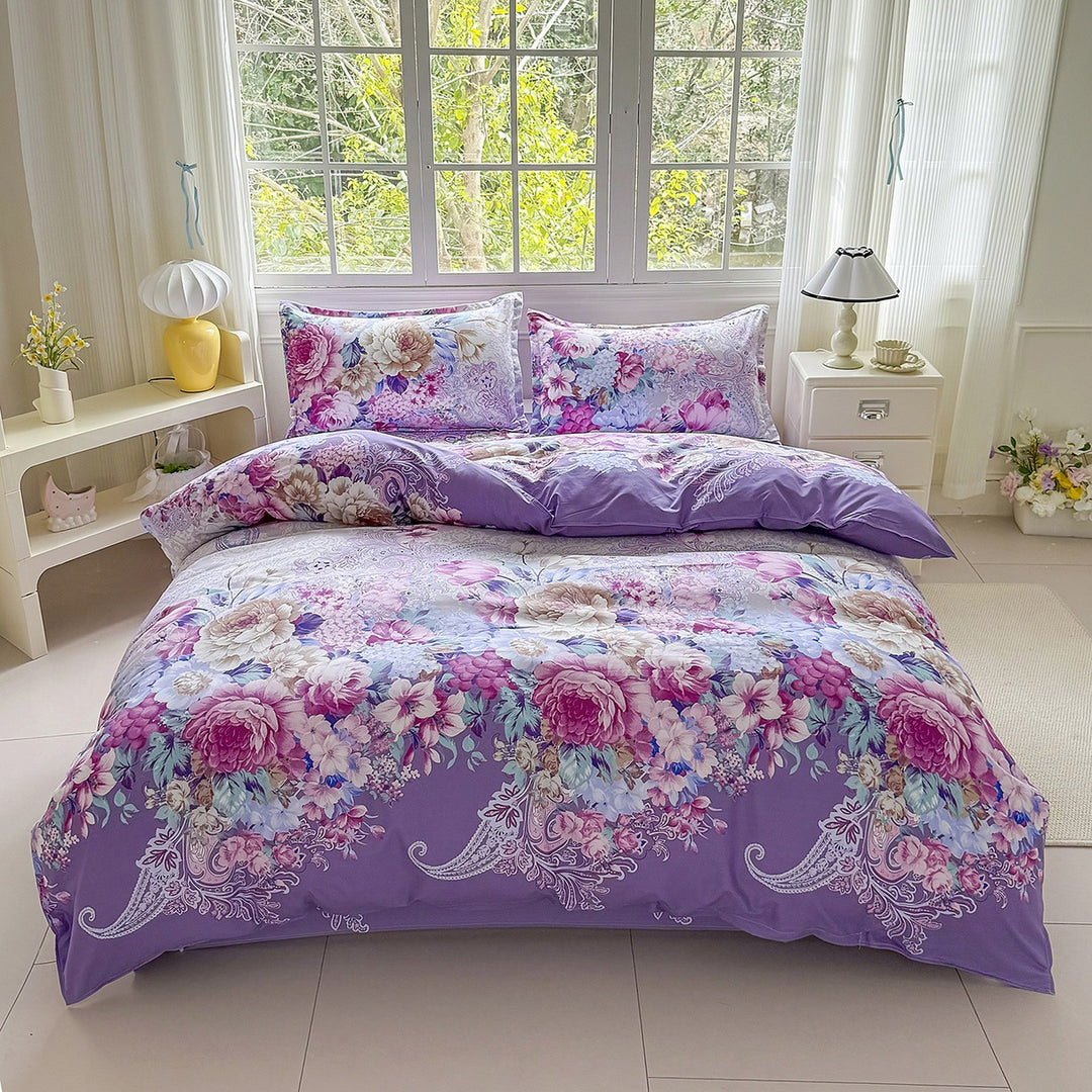 Luxury Floral Print Bedding Set