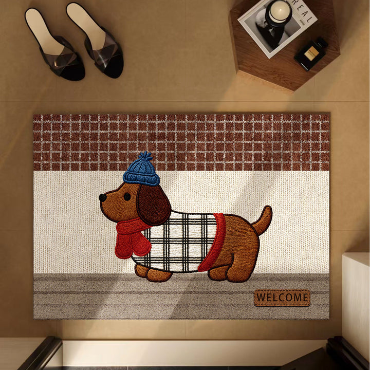 Whimsical Cat-Themed Entry Mat