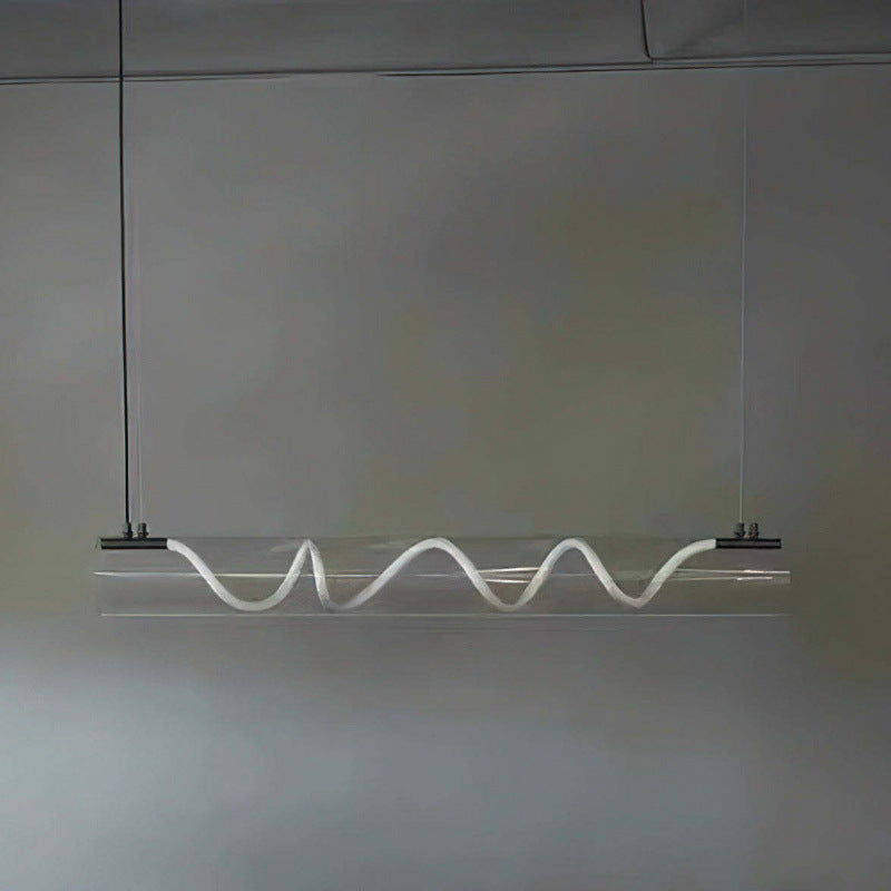 Curved LED pendant light