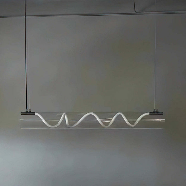 Curved LED pendant light