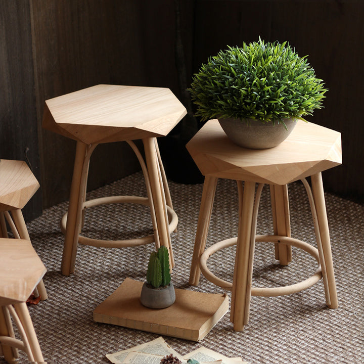 Modern stool made of high-quality wood