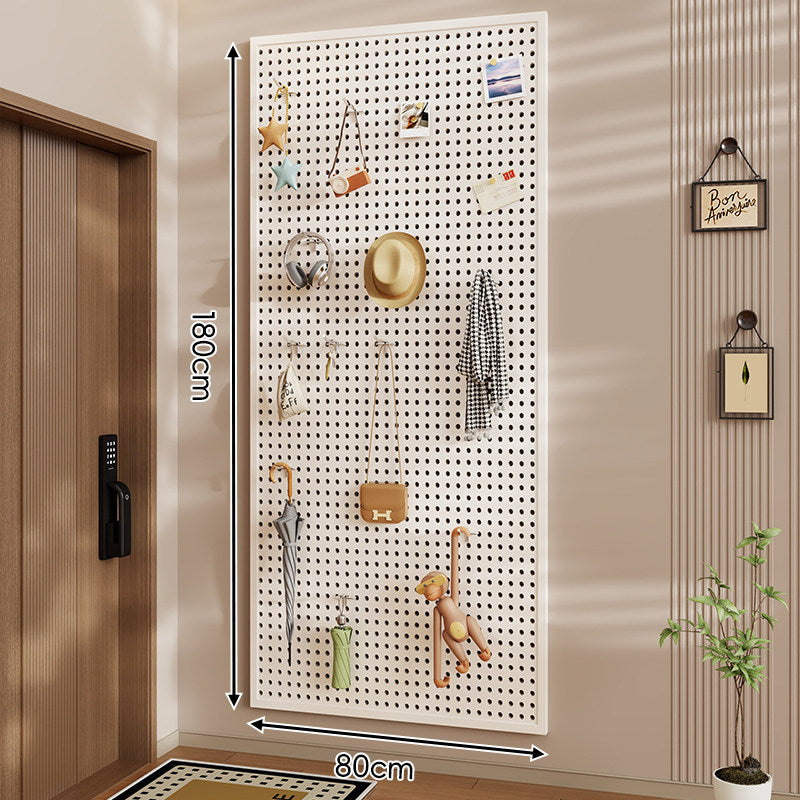 Wall-Mounted Perforated Pegboard Organizer Panel with Metal Frame