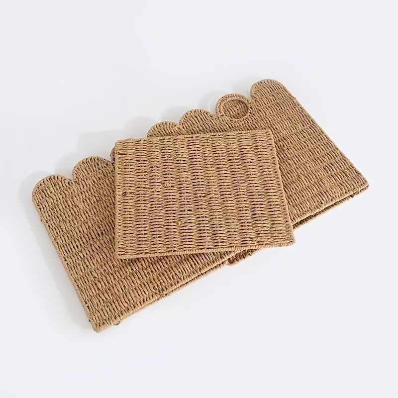 Decorative storage basket made of natural material