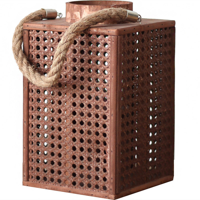 Decorative lantern holder made of natural material