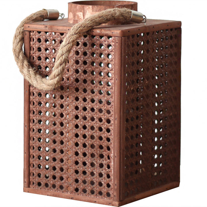 Decorative lantern holder made of natural material