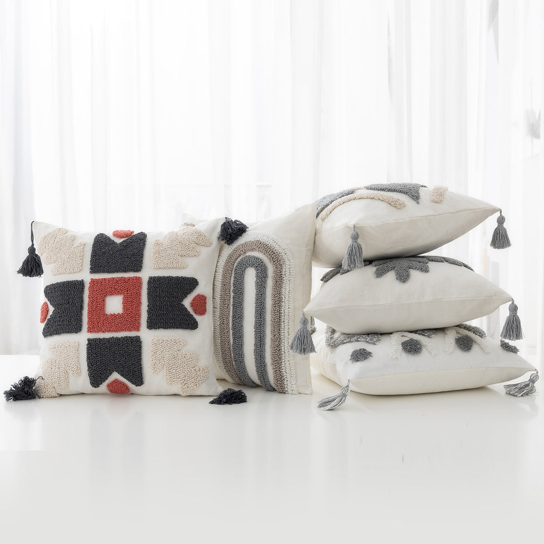 Textured Bohemian Decorative Throw Pillow