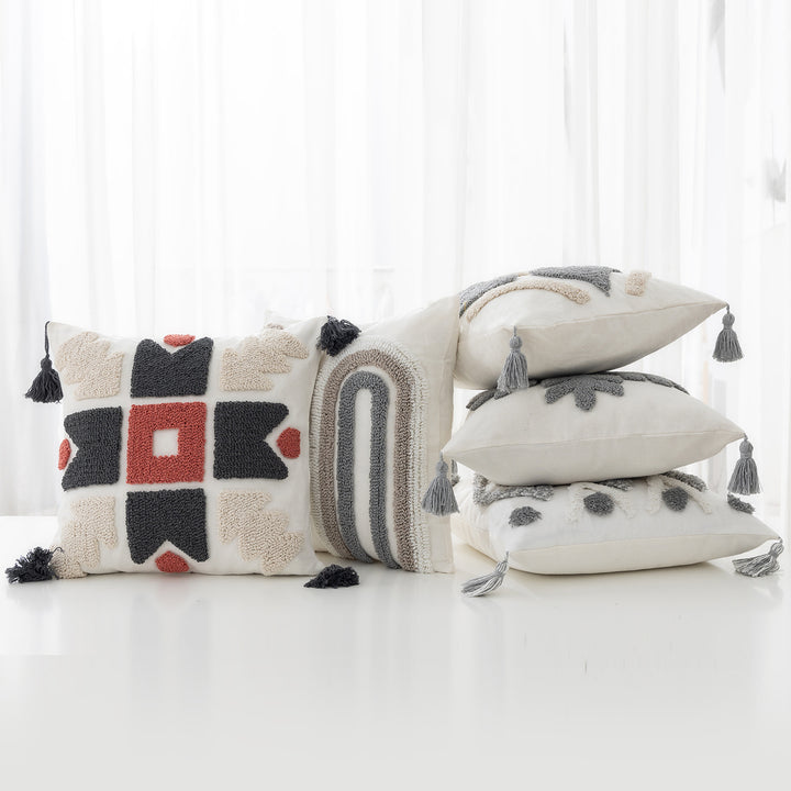 Textured Bohemian Decorative Throw Pillow