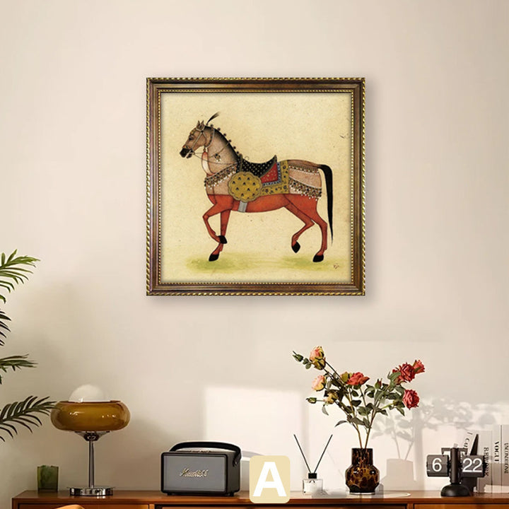 Framed Artistic Horse Illustration