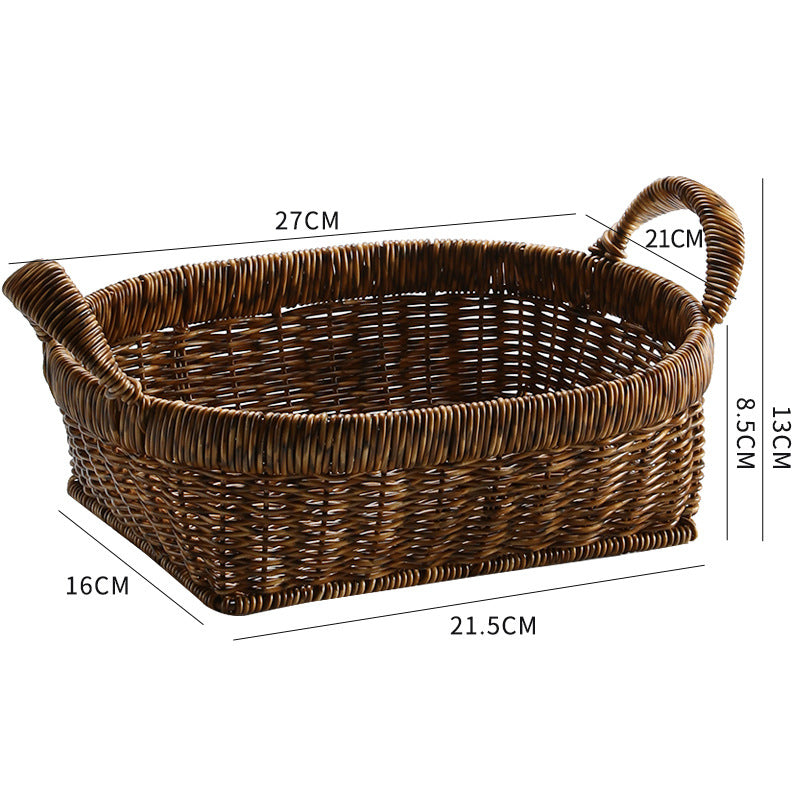 Elegant Handwoven Oval Storage Bowl