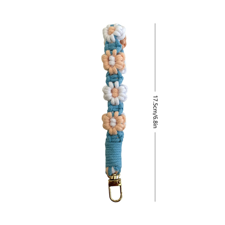 Floral Macrame Keychain Holder