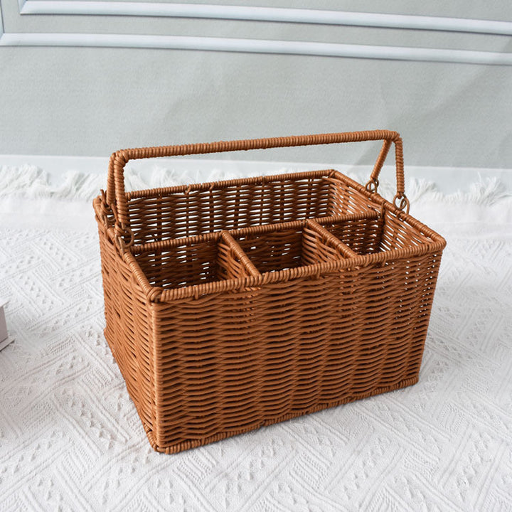 Versatile Woven Storage Organizer with Compartmentalized Design