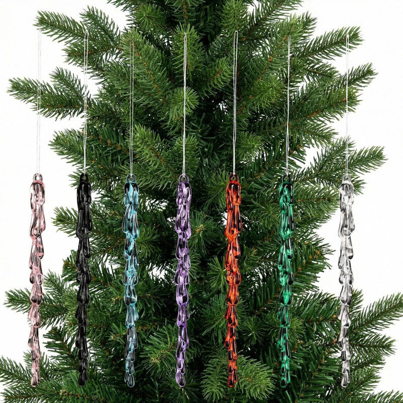 Decorative Christmas lights string with icicle design