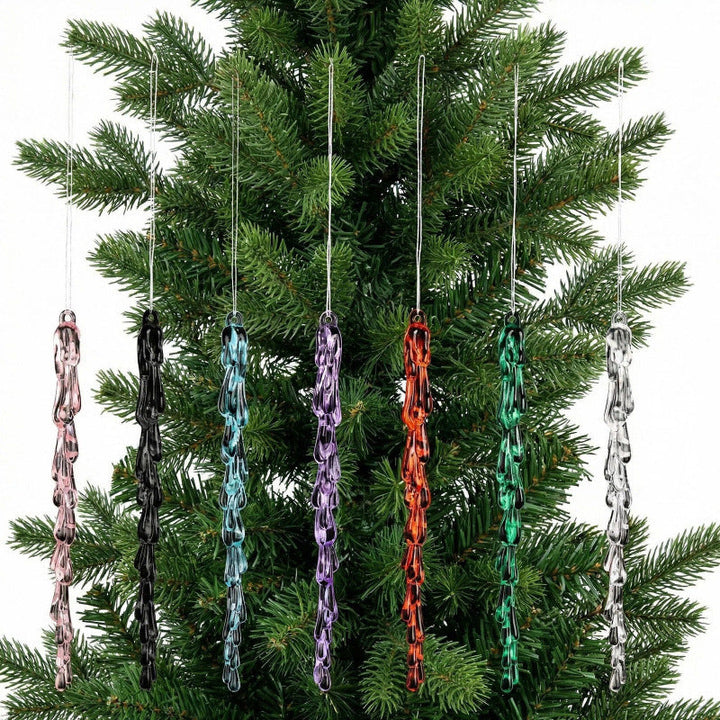 Decorative Christmas lights string with icicle design