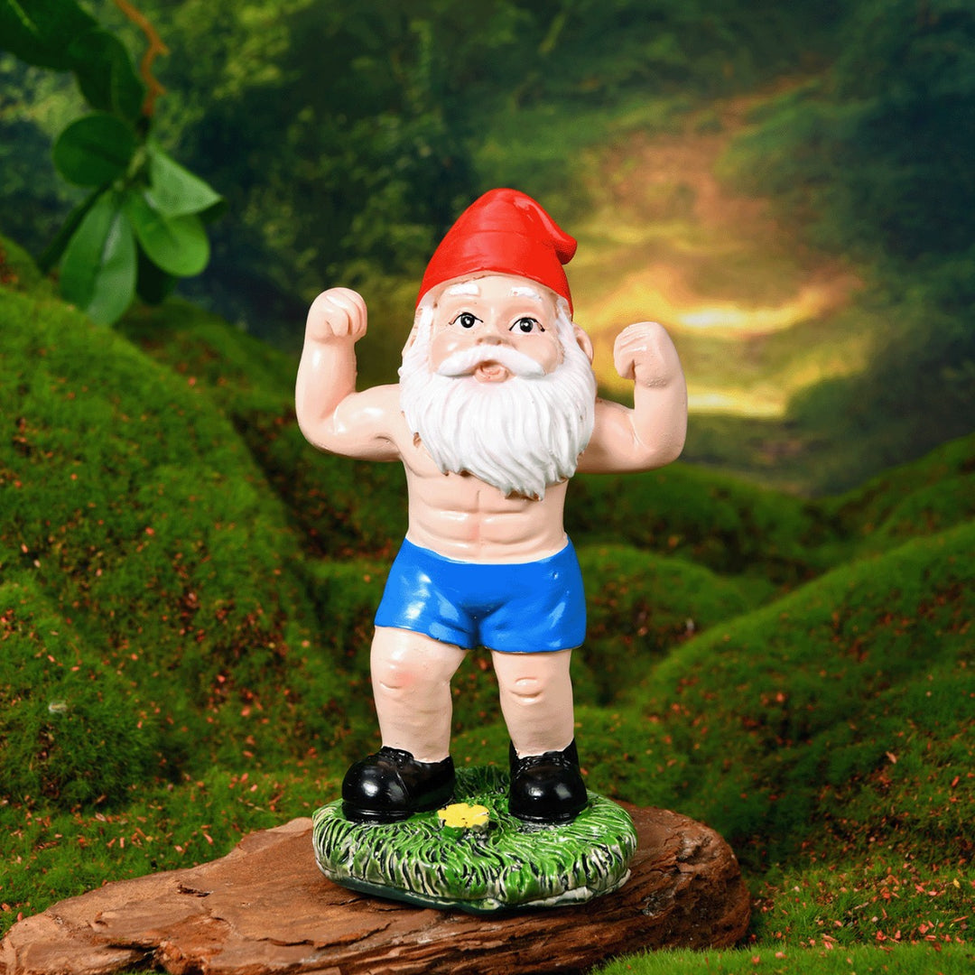 Whimsical Fitness Gnome Figurine