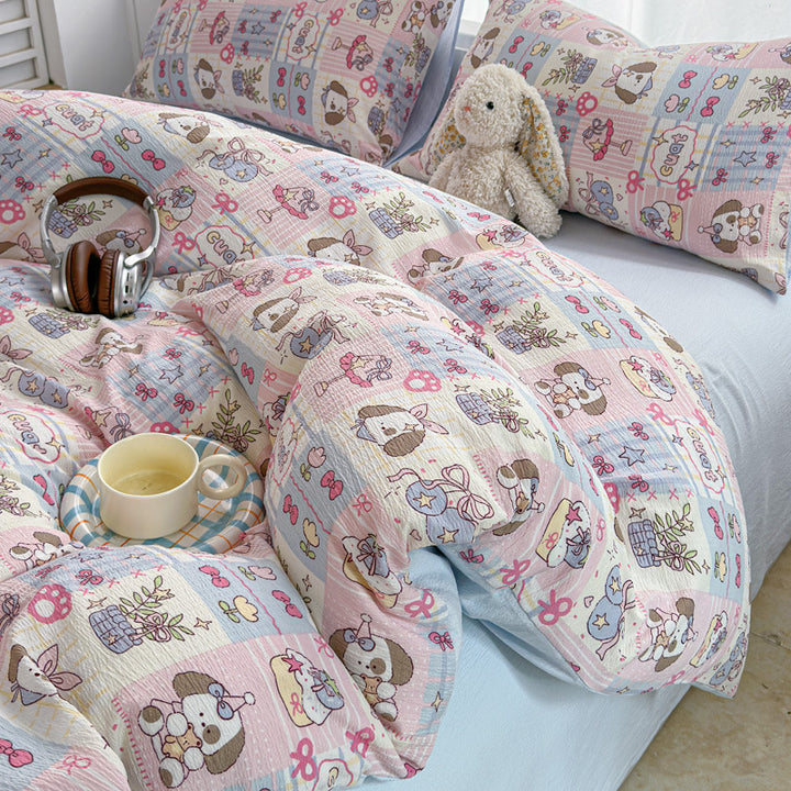 Playful Cartoon-Themed Quilt Set1792692868