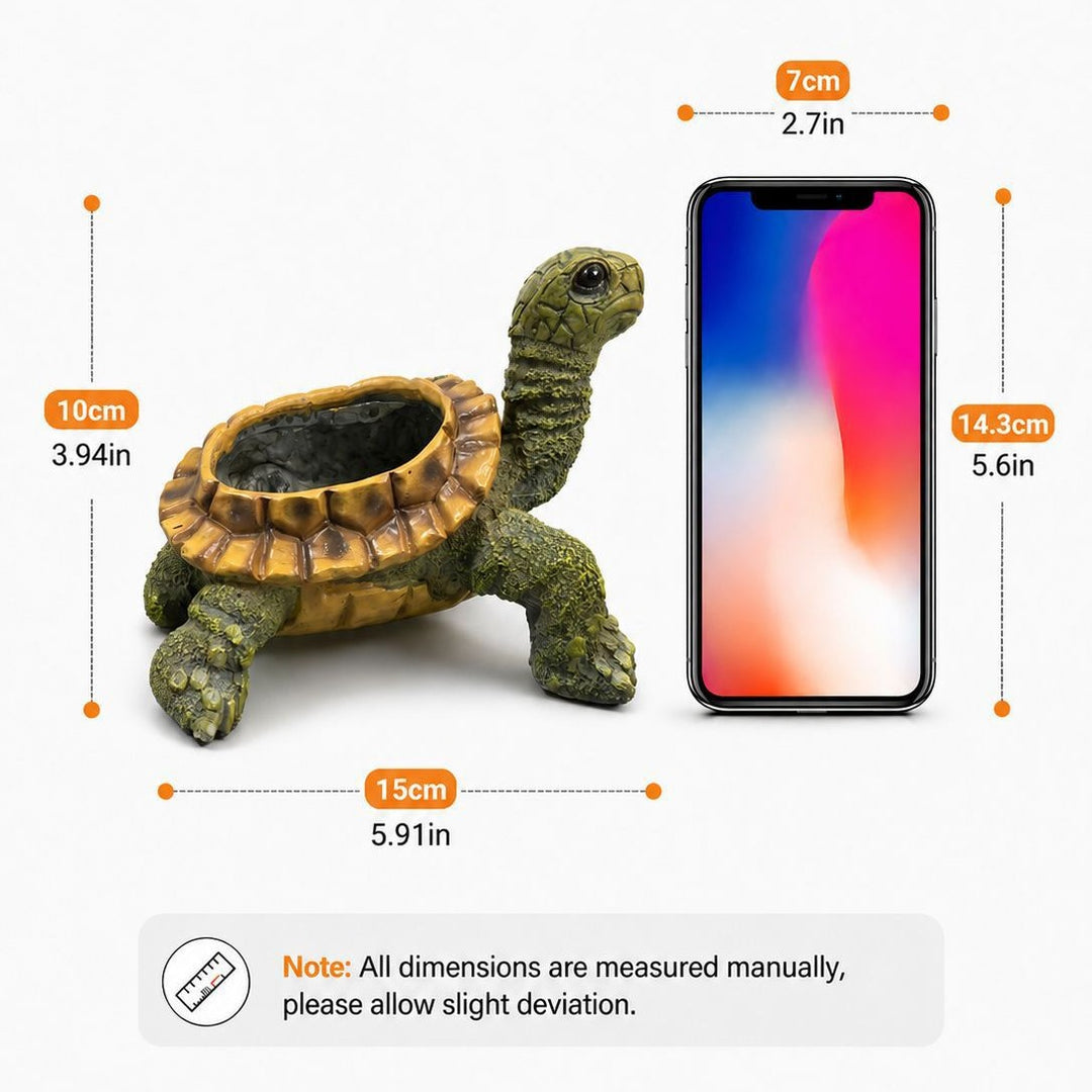 Turtle-Shaped Decorative Planter