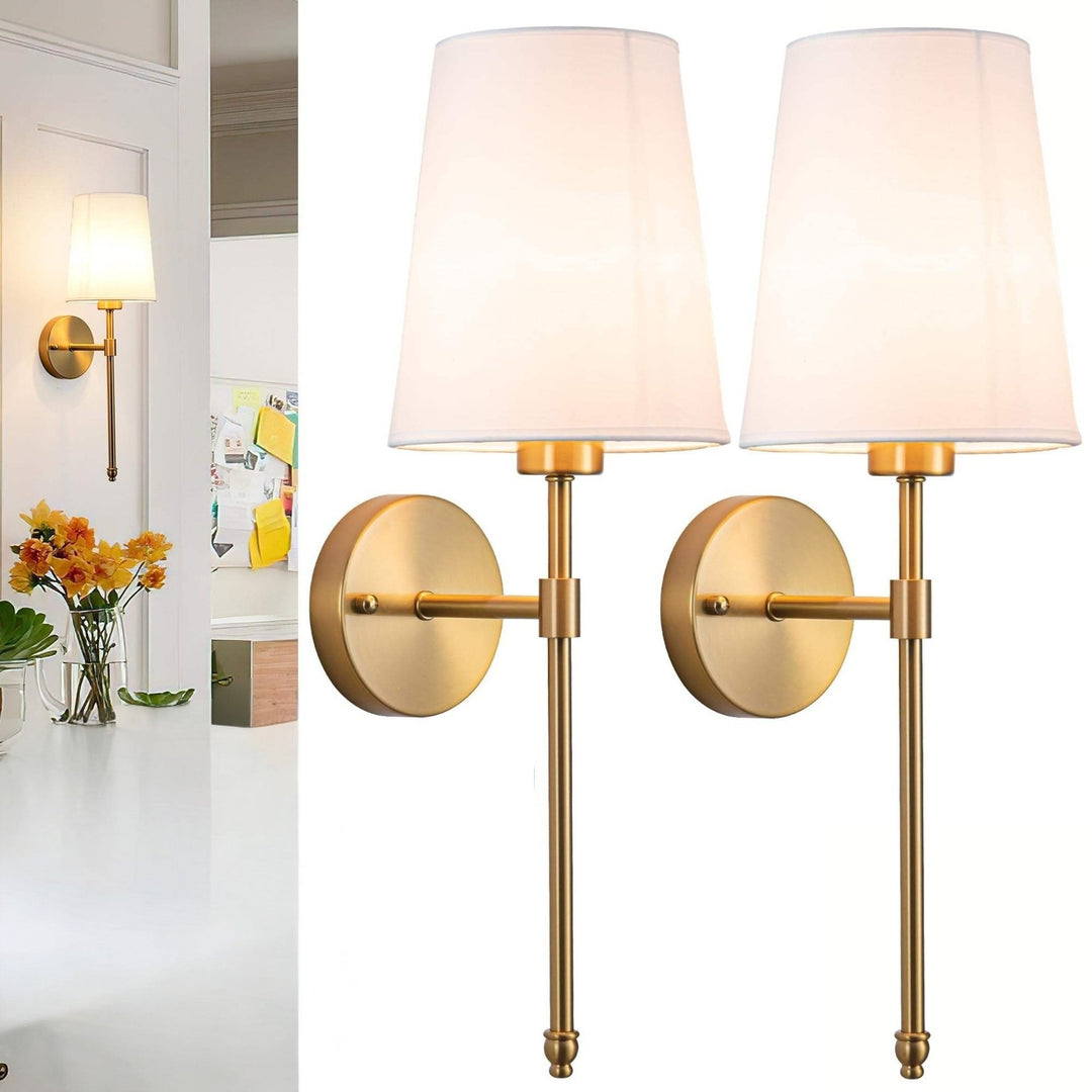 Elegant Satin Gold Wall Lamp