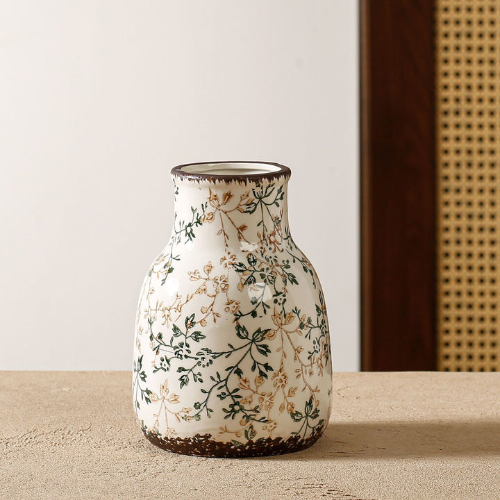 Elegant and artistically decorated ceramic vase
