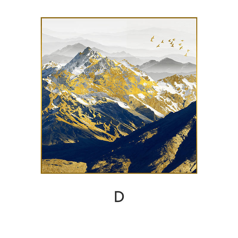 Framed Abstract Mountain Artwork