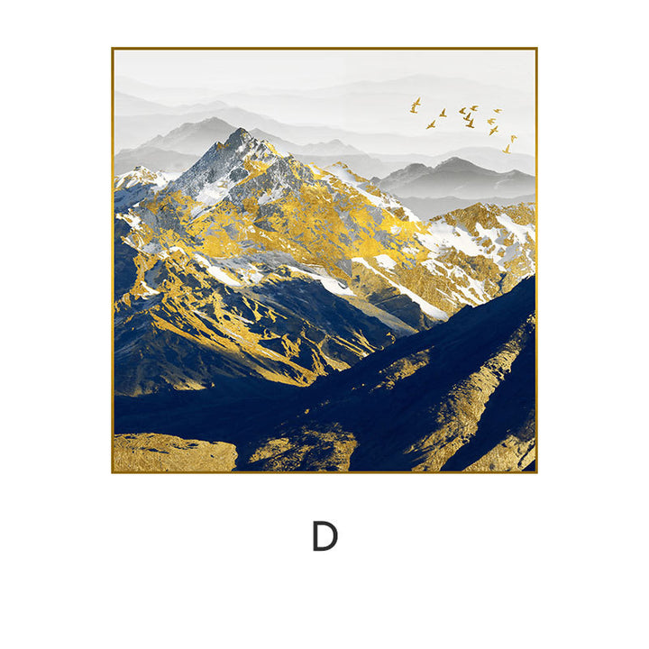 Framed Abstract Mountain Artwork
