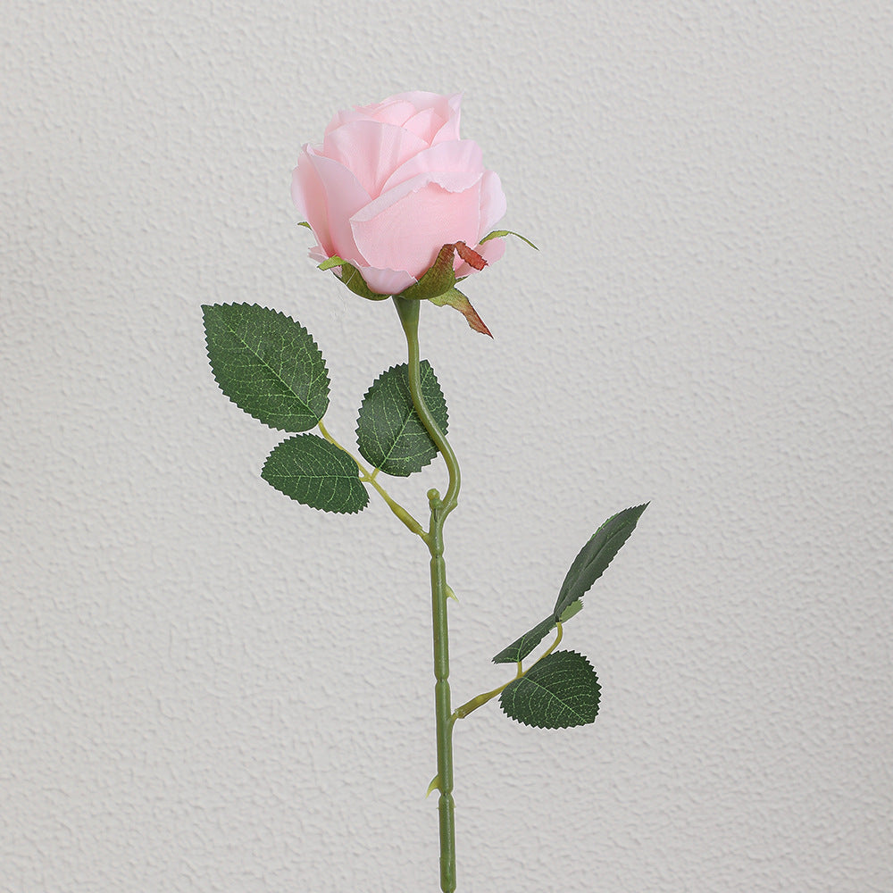 Artificial rose branch with realistic appearance