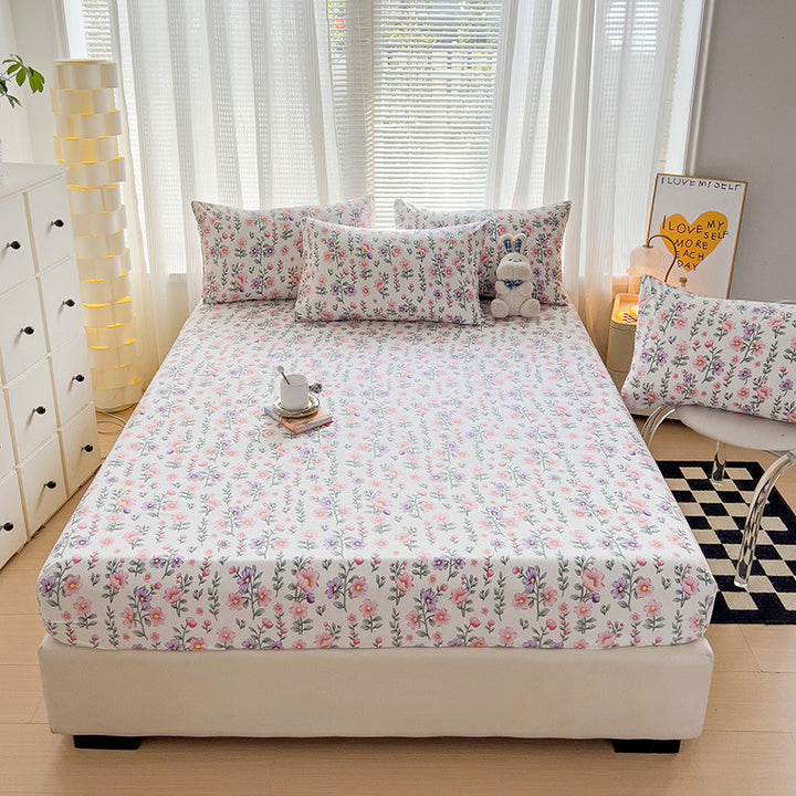 Premium Flannel Plaid Bed Linen Set