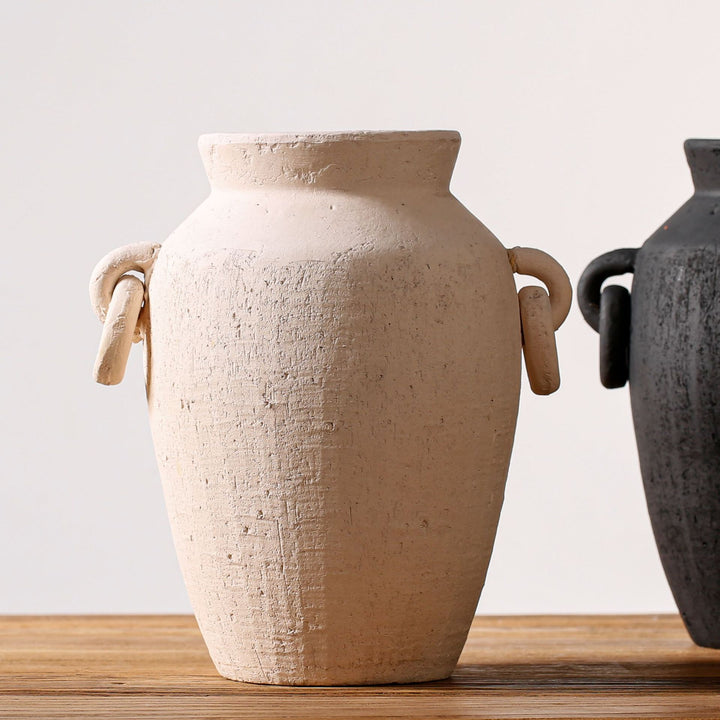 Antique ceramic vase with texture