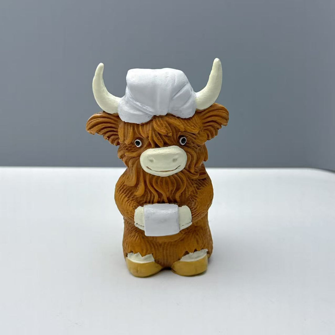 Funny Highland Cattle Figurine