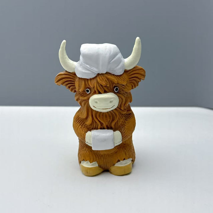 Funny Highland Cattle Figurine