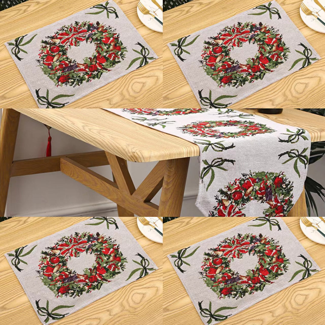 Festive tablecloth with Christmas tree motif