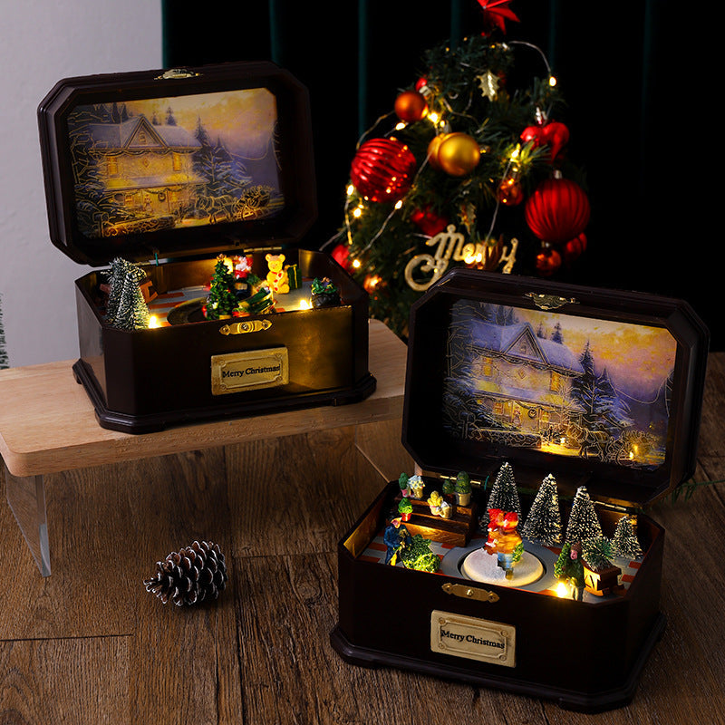 Christmas village music box