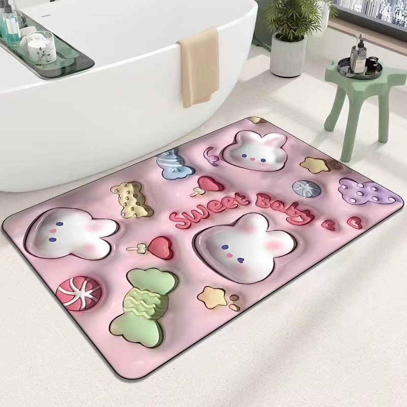 Cute Cartoon Cat Shape Bath Mat