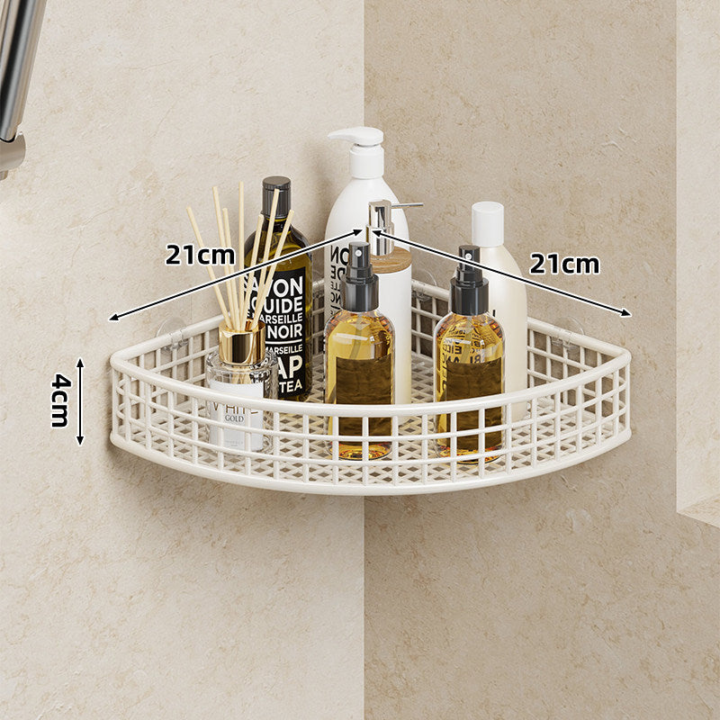 Corner Wall-Mounted Metal Mesh Bathroom Shower Shelf