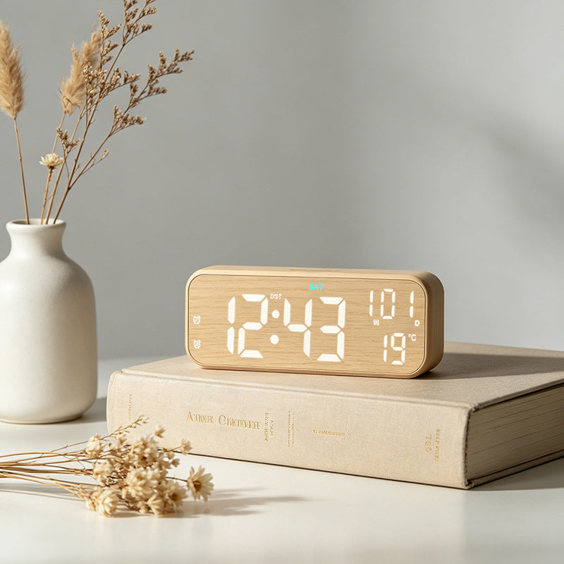 Digital Multifunction Alarm Clock with Temperature and Date Display