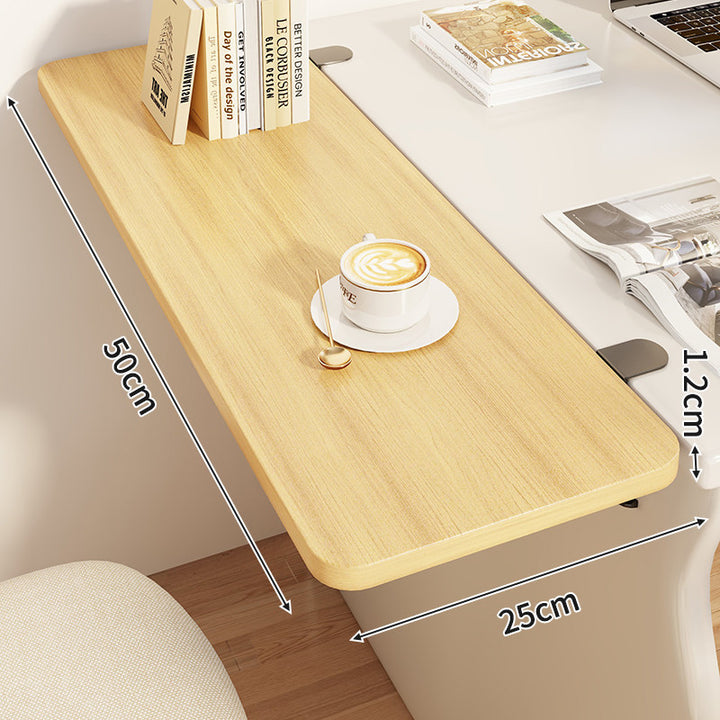 Slim Clamp-On Folding Side Desk Shelf Tray