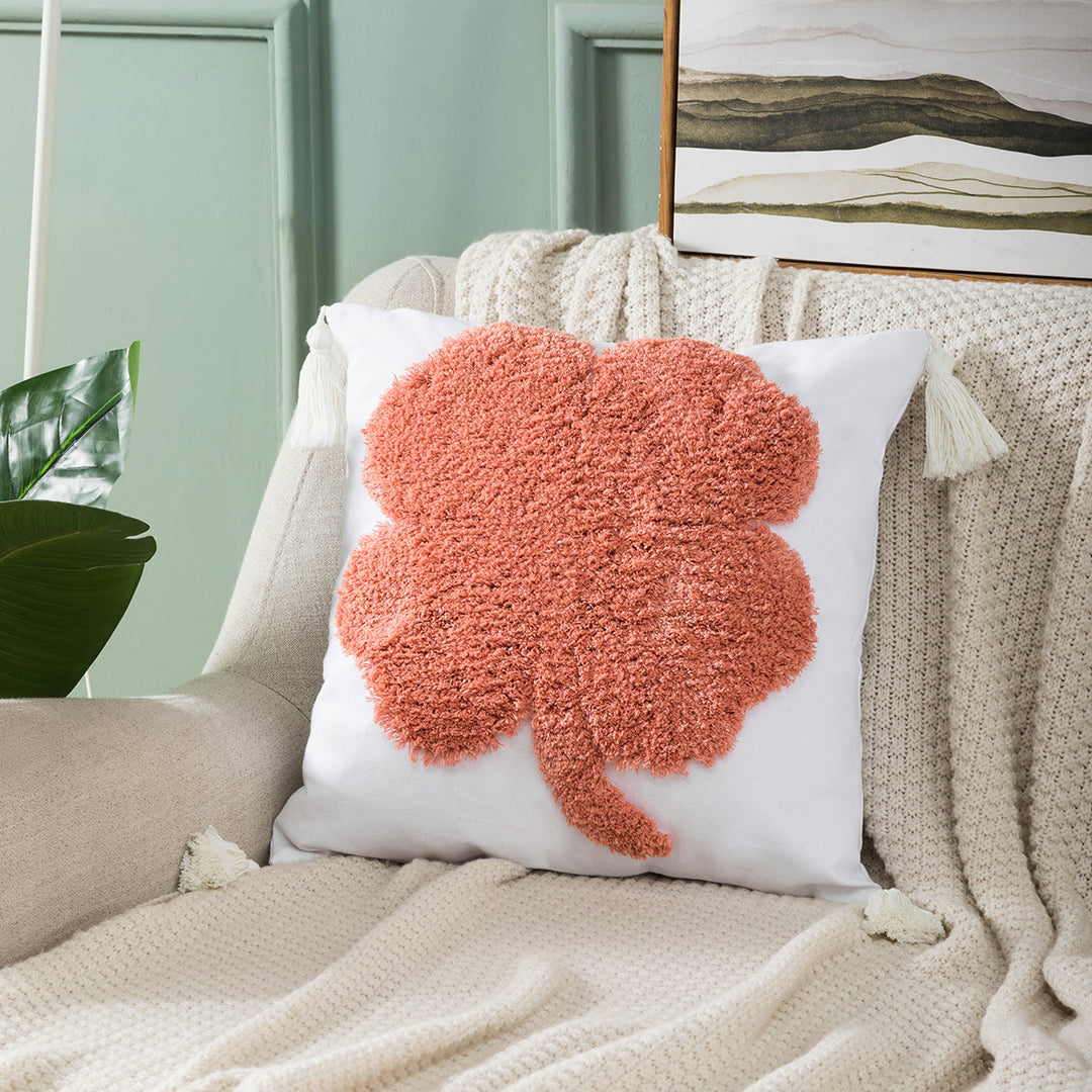 Textured Pom-Pom Decorative Throw Pillow