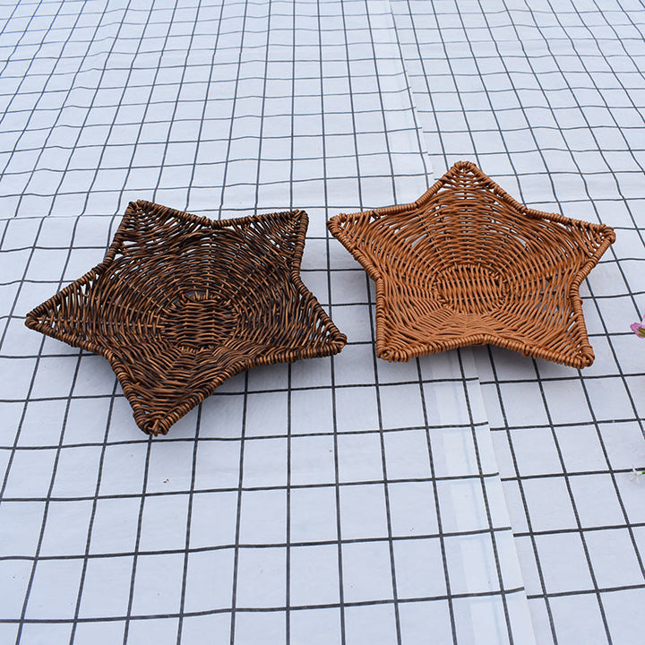 Handmade Star-Shaped Woven Basket