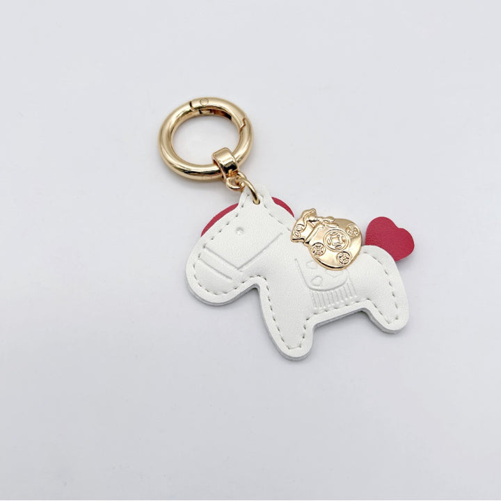 Animal-Shaped Leather Keychain