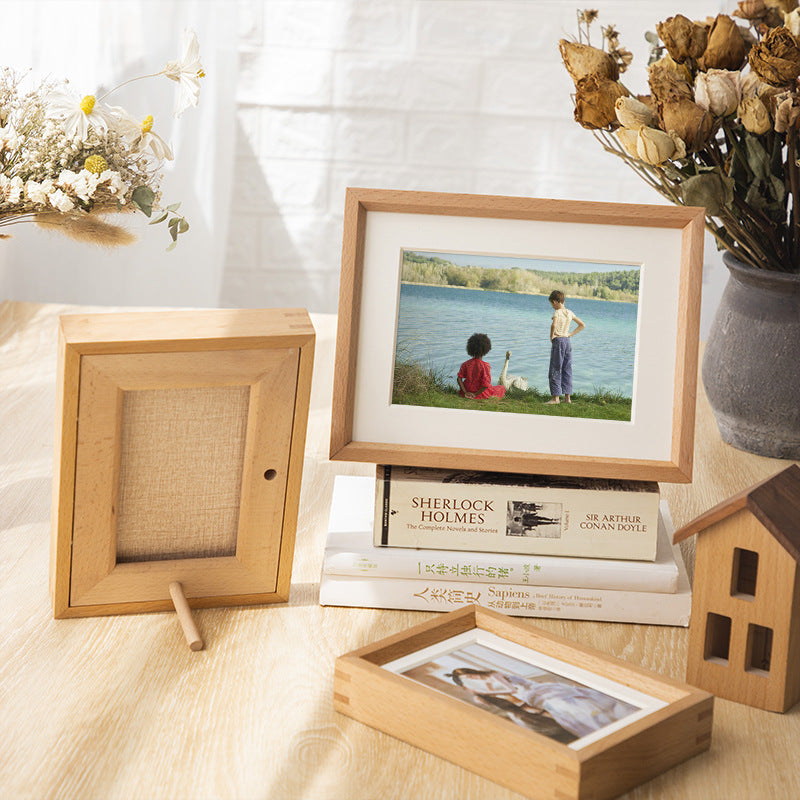 Modern Natural Wood Picture Frame for Home Decor