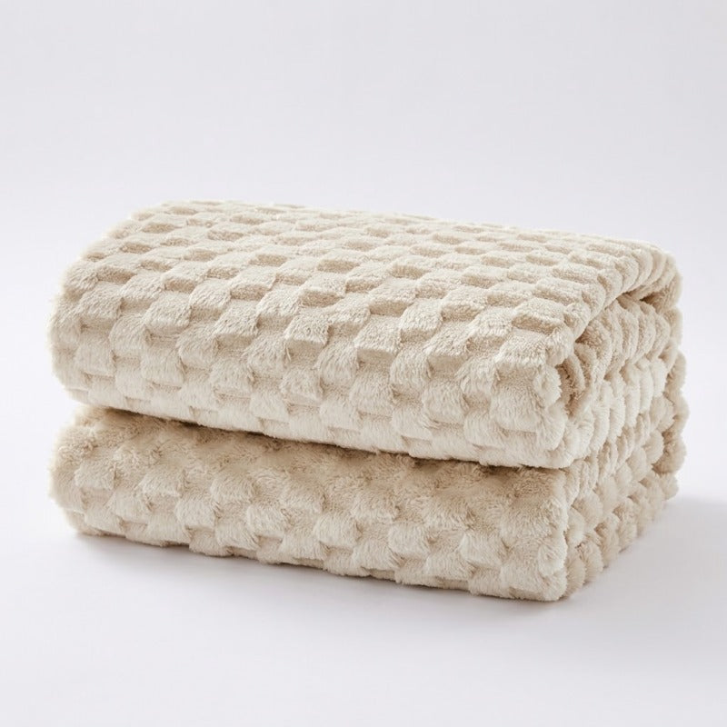 Textured Double-Sided Plush Blanket
