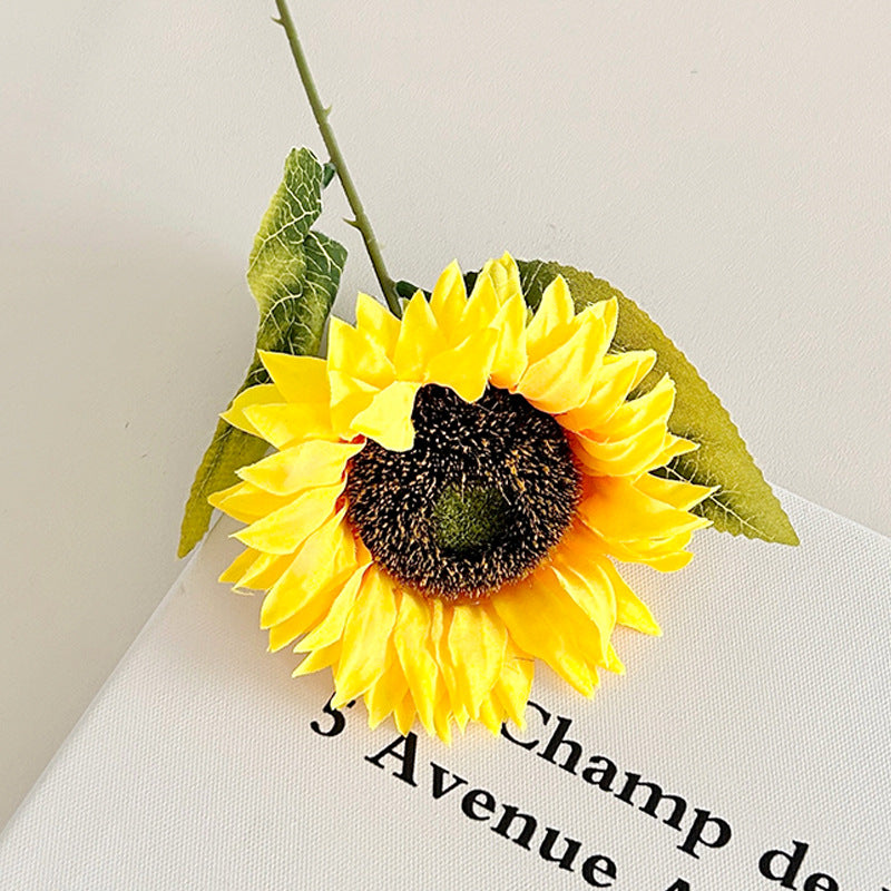 Realistic Sunflower Floral Stem for Home Decor