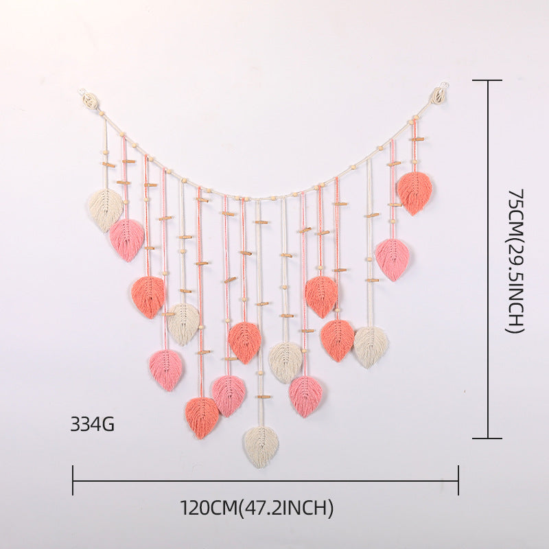 Macrame Wall Decor with Leaf Design