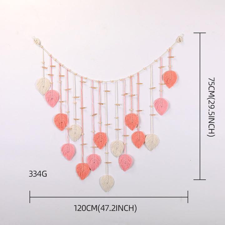 Macrame Wall Decor with Leaf Design