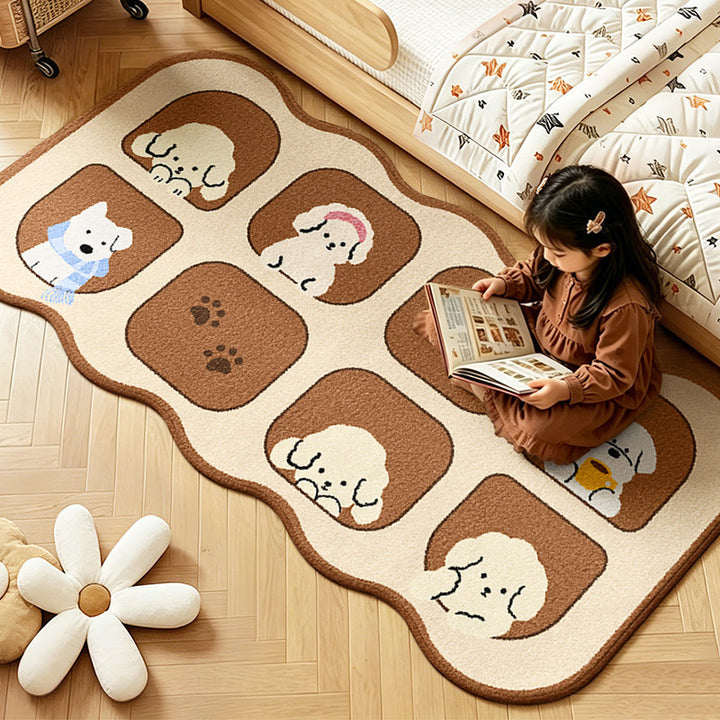 Children's Playful Animal Design Area Rug